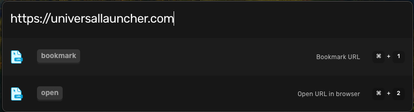 Creating a hyperlink shortcut