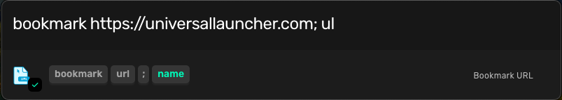 Setting the shortcut name